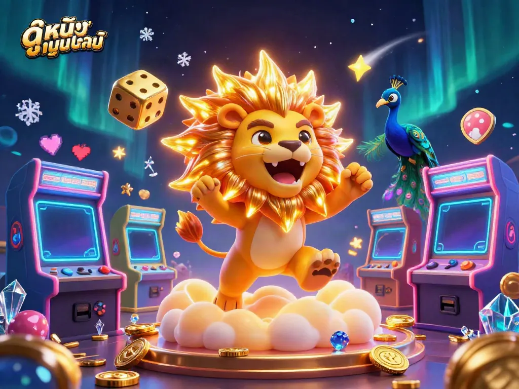 Experience the cinematic thrill of ดูหนังออนไลน์ with vibrant characters and dynamic casino elements.