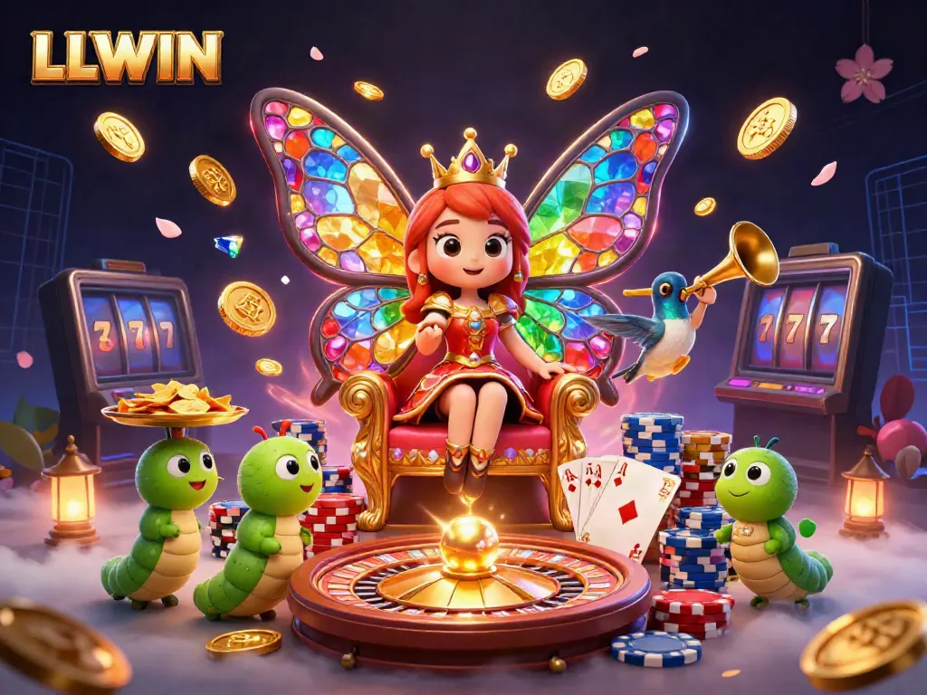 Experience thrilling gameplay at LLWIN with vibrant visuals and exciting casino elements in 3D illustration