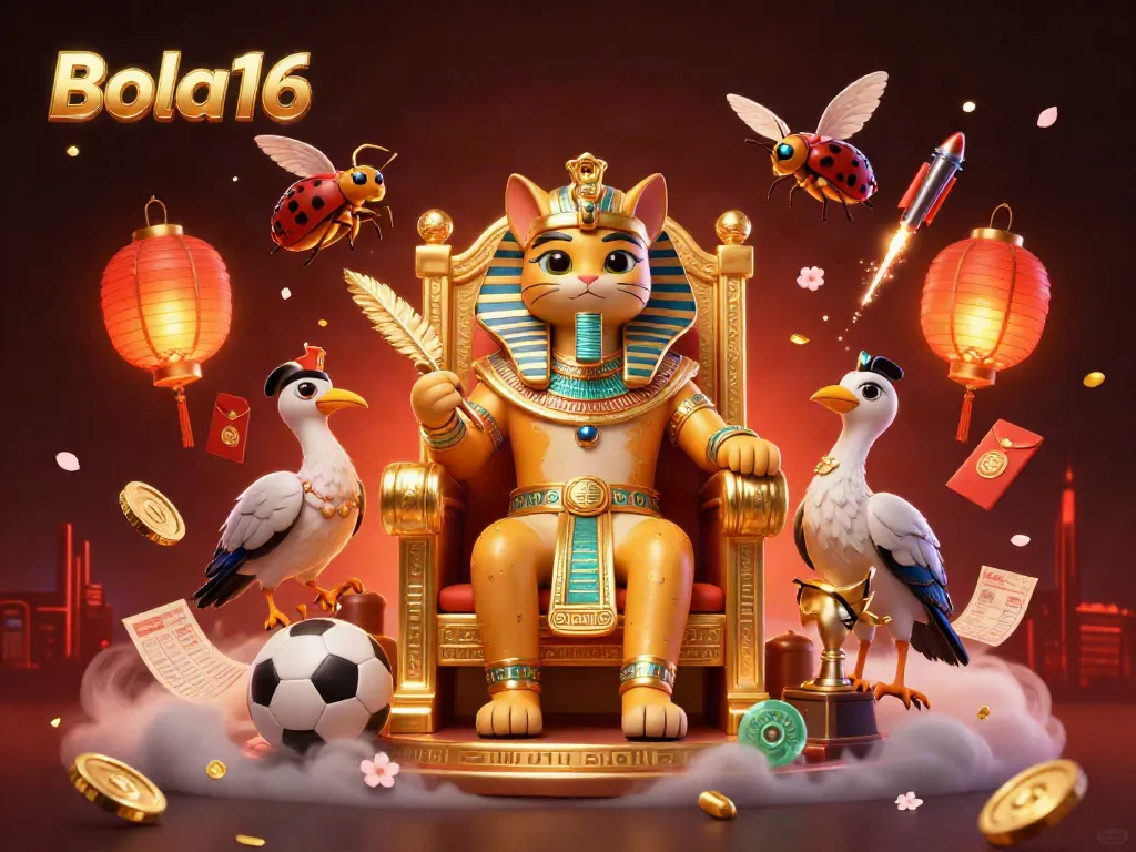 Bola16 ignites excitement with sports betting characters in a dynamic casino scene