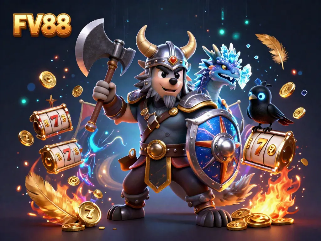 Experience thrilling gameplay with FV88 in this vibrant 3D animation of slot action and adventure.