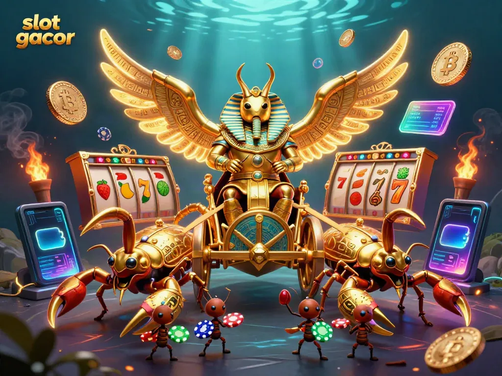 Spin the slot gacor reels with vibrant 3D characters in a dazzling casino environment.