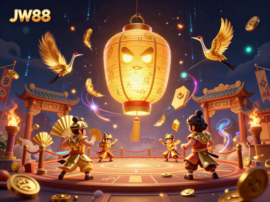 Engage in exciting gameplay at JW88 with golden spirits and vibrant casino elements.
